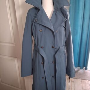 Calvin Klein Women's Slate Blue Trench Coat